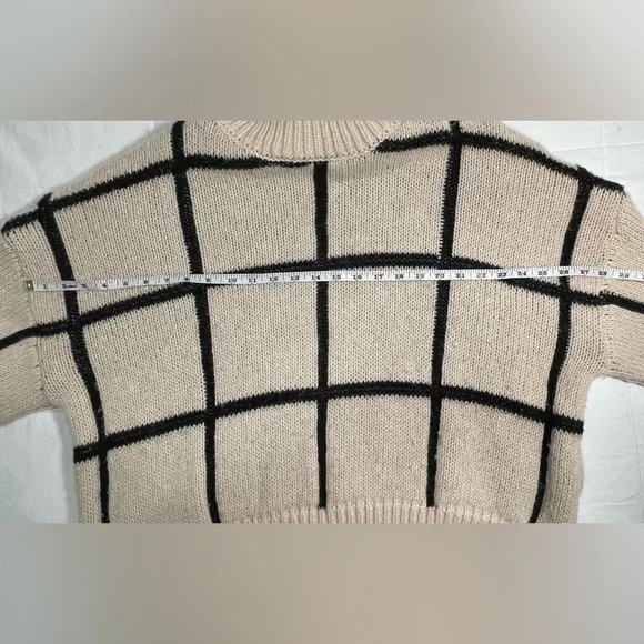 Anthropologie Little Lies Checkmate Mock Neck Chunky Turtleneck Sweater (M/L) - Picture 9 of 9